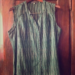 Sheer sleeveless top